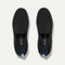 A pair of The slip-on Sneaker in Black Solid shown from the top view.