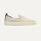 The Kids Sneaker in Sand shown from the side.