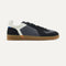 The RS01 Sneaker in Obsidian Black shown from the side.