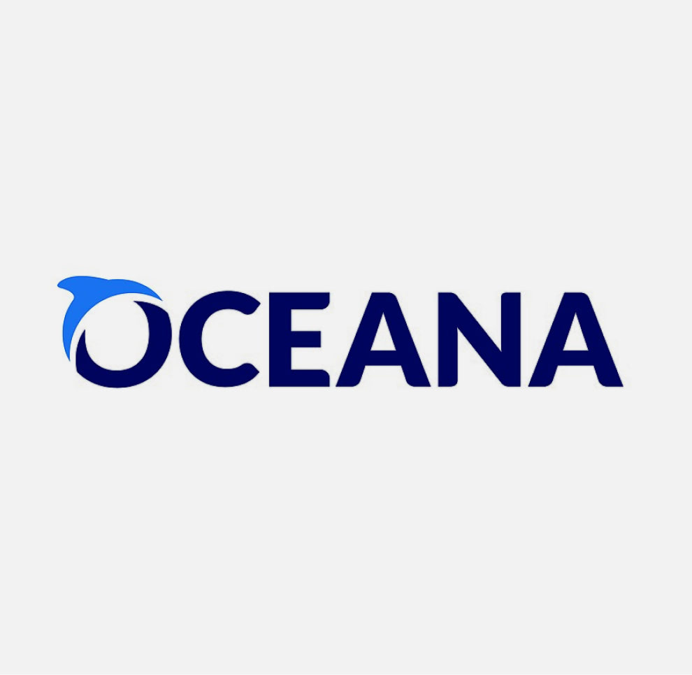 Graphic with white background that reads OCEANA.