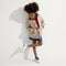 Alternate image of a child modeling The Kids Strap Sneaker in Blue Raspberry. 