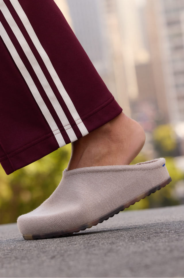 Close up shot of The Casual Clog in Dove. 