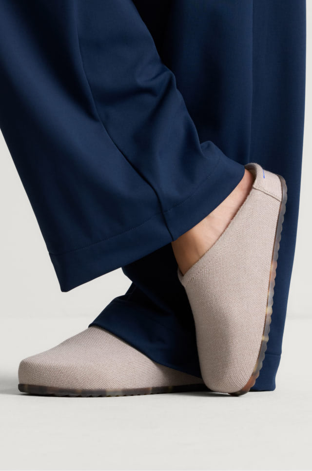 Close up shot of The Casual Clog in Dove. 