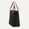 The Lightweight Tote in Black Portobello shown in diagonal view. 