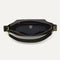 The Mini Zip Bucket in Black Sand shown from the top down, with zipper open and interior exposed.