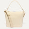 PDP |The Mini Zip Bucket in White Sand shown from the front. 