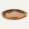 The Daily Crossbody Bag in Hazelnut shown from the top down, with zipper open and interior exposed.