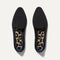The Almond Loafer in Black shown from the top. 