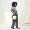 Alternate view of a model wearing The Point II in Deep Navy.