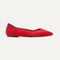 The Point II in Lollipop Red shown from the side.