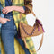 The Shoulder Strap in Velvet Plum Chain, shown paired with The Daily Crossbody.