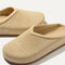 The toe and vamp of The Casual Clog, in diagonal view.