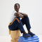 Alternate image of Model wearing The Casual Clog in Blue Raffia-Knit.