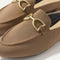 Close up of the toe and hardware of The Double Bit Loafer Mule in Portobello. 
