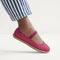 hover | Model wearing The Cruiser Mary Jane Raspberry Stripe.