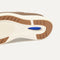 Outsole of The Oxford in Portobello shown from below, in diagonal view. 
