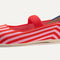 Close up of the toe and vamp of The Kids Mary Jane in Cherry Stripe.