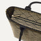 The Lightweight Zip Tote in Polar Zig Zag, focusing on the zip closure and handles