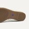 The sole of The Max Square Mary Jane in Sandy Crochet shown in diagonal view.