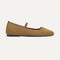 The Max Square Mary Jane in Wheat Raffia-Knit shown from the side.
