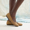 hover | Model wearing The Max Square Mary Jane in Wheat Raffia-Knit.
