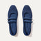 The Double Buckle Mary Jane in Blue Mesh shown from the top.