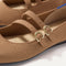 Close up of the toe and vamp of The Double Buckle Mary Jane in Java Chip.