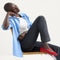 Alternate view of a model wearing The Double Buckle Mary Jane in Bright Red Mesh.