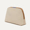 The large pouch of The Vanity Set in Vanilla Wafer shown in diagonal view. 
