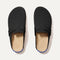 The Men's Clog in Soft Black shown from the top. 