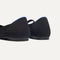 Close up of the heel of The Bow Point II in Siren, with Rothy's signature blue halo.