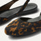 Close up of the toe and vamp on The Almond Slingback in Brown Torte.