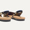Close up of the heel The Almond Slingback in Desert Cat.