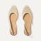 The Almond Slingback in Off White Mesh shown from the top.