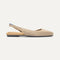 Side view of The Almond Slingback in Metallic Prosecco.