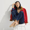 Alternate view of a model wearing The Almond Slingback in Metallic Prosecco.