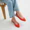 hover | Model wearing The Almond Slingback in Poppy Mesh.