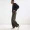 Alternate view of a model wearing The Men's Court Sneaker in Black Drift.