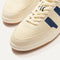 Close up of the toe and stitching details of The Men's Court Sneaker in Freestyle. 