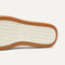 Close up of the outsoles of The Men's Court Sneaker in Turbo Blue.
