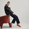 Alternate view of a model wearing The Max Buckle Mary Jane in Cherry.
