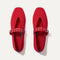 The Max Buckle Mary Jane in Cherry shown from the top.