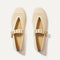 The Max Buckle Mary Jane in Off White Mesh shown from the top.