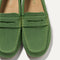 Close up of the toe and vamp of The Daily Driver in Sprout. 