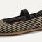 The vamp and top strap of The Cruiser Mary Jane in Toffee Stripe. 