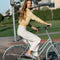 Another view of a model wearing The Cruiser Loafer in Marine Bloom.