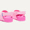 Close up of the heel strap on The Kids Double Strap Sandal in Tutu.