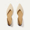 The D'Orsay Point in Conch Raffia-Knit shown from the top.
