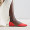 hover | Model wearing The D'Orsay Point in Red Hot