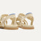 Close up of the back heel strap of The Fisherman Sandal in Coconut.